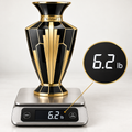 Velriad™ Art Deco Black & Gold Vase
