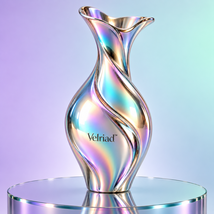 Velriad™ Aurora Iridescent Glass Vase