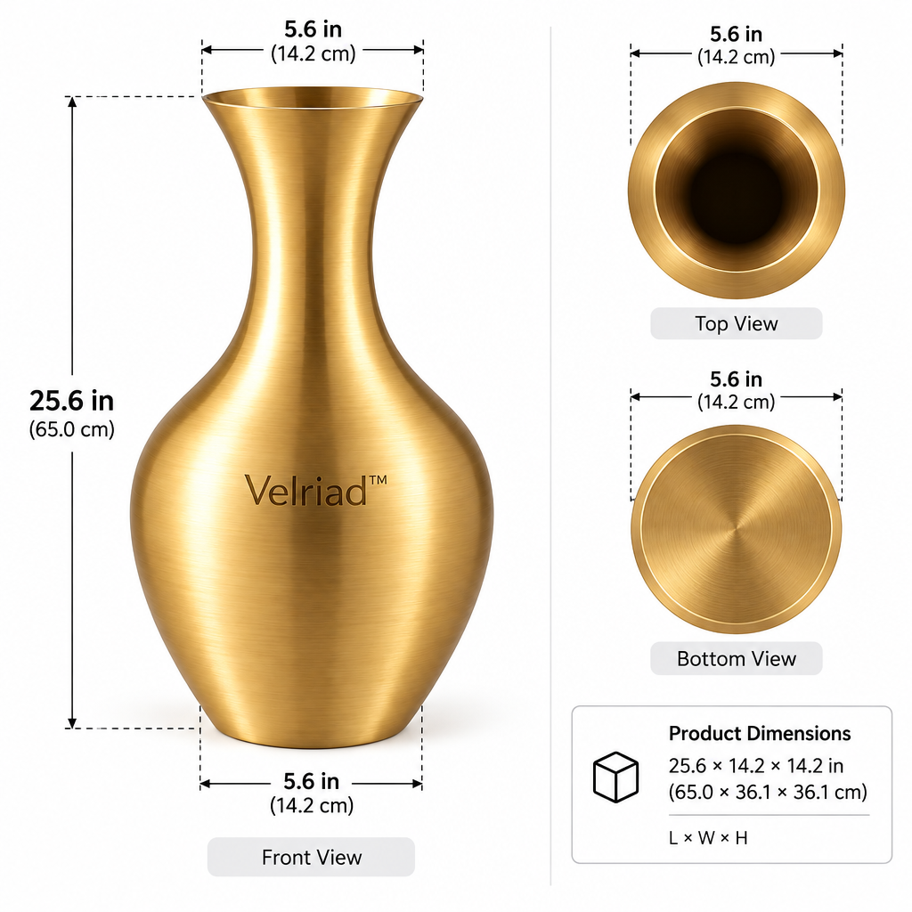 Velriad™ Golden Silhouette Decorative Vase - view 5