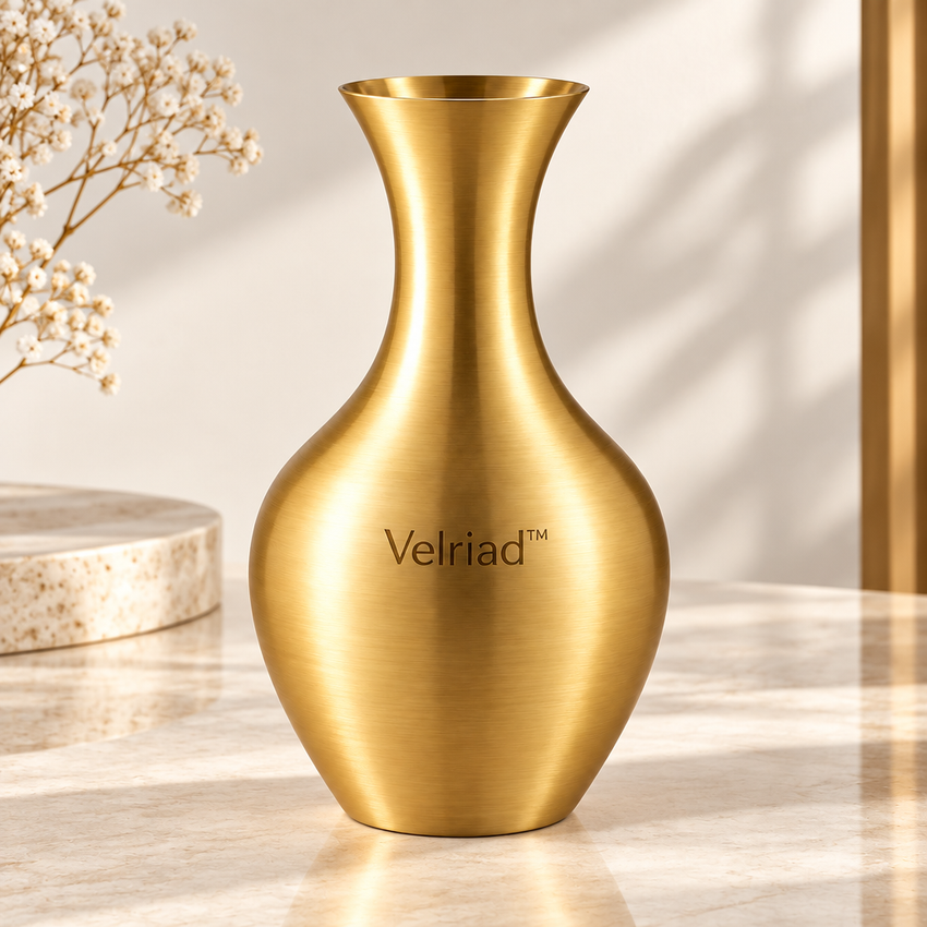 Velriad™ Golden Silhouette Decorative Vase
