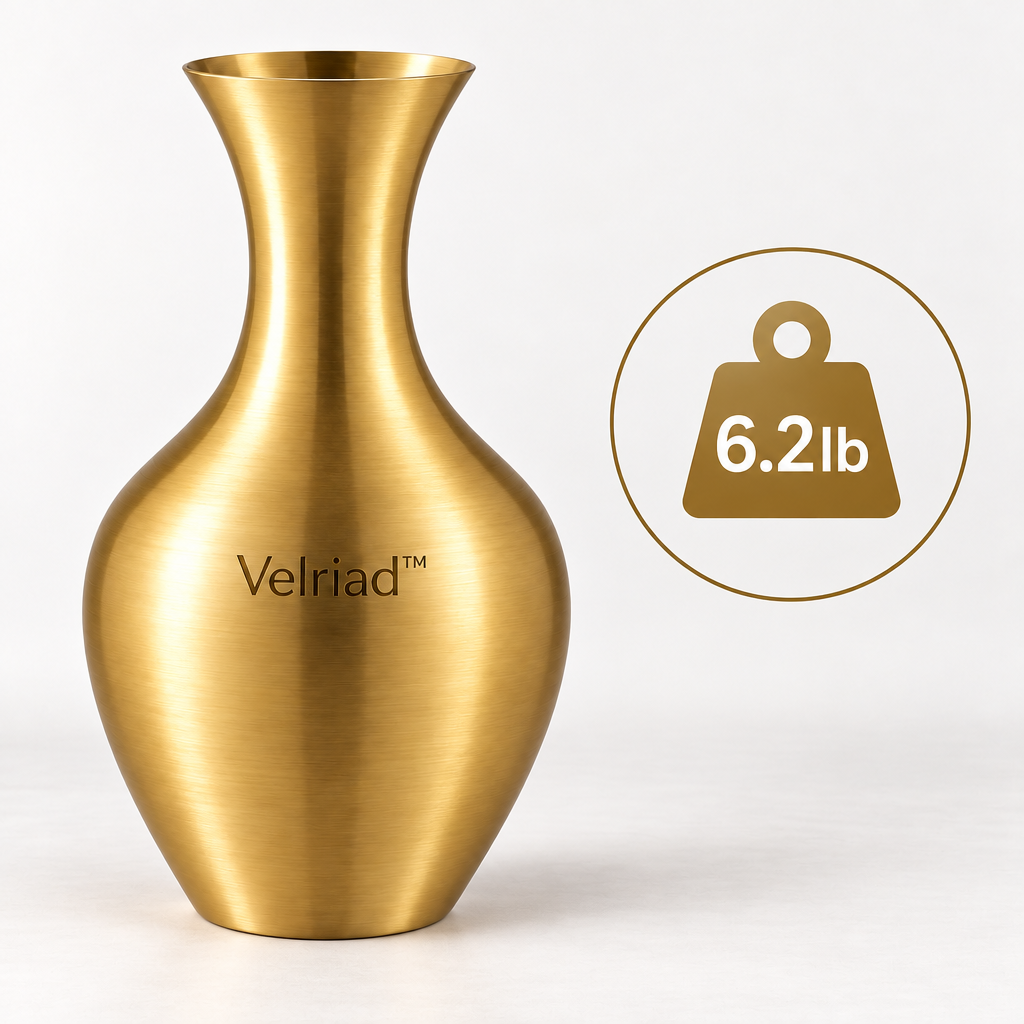 Velriad™ Golden Silhouette Decorative Vase - view 3
