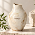 Velriad™ Ivory Wabi-Sabi Ceramic Vase