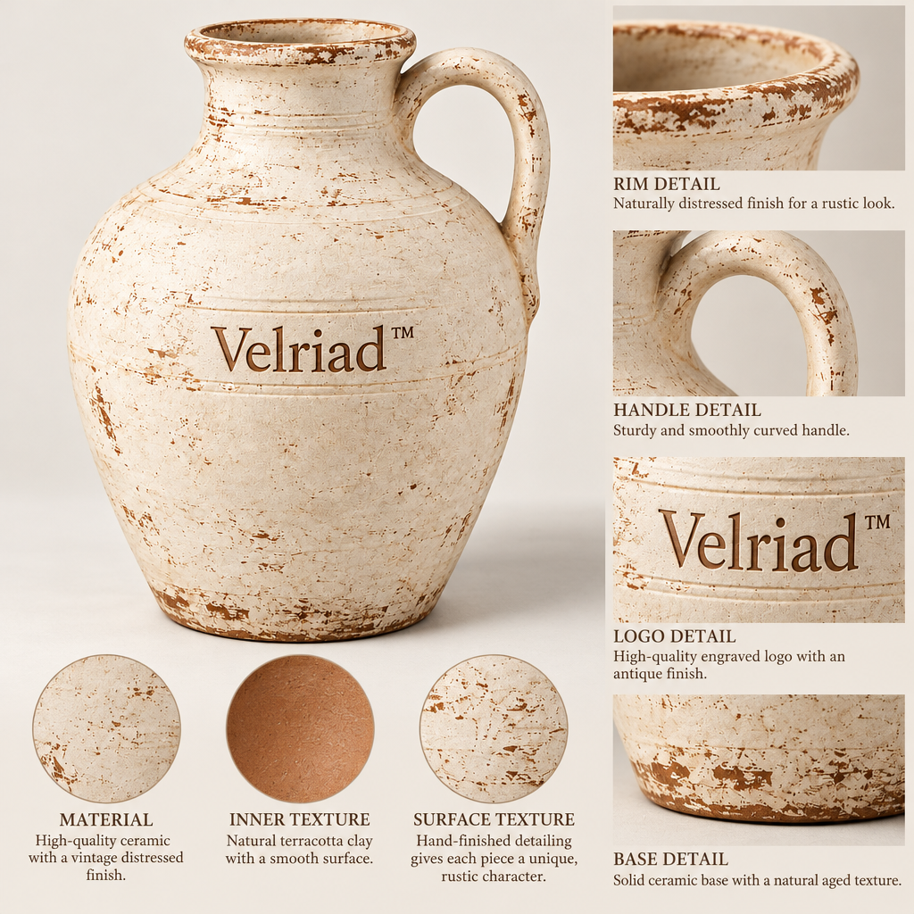 Velriad™ Rustic Ivory Handle Vase - view 4