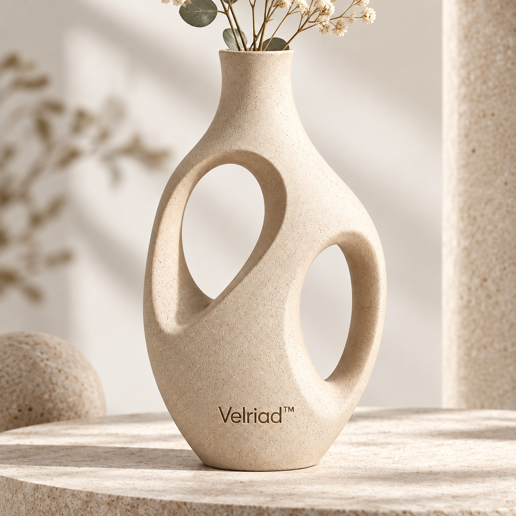 Velriad™ Sculptural Double-Loop Vase