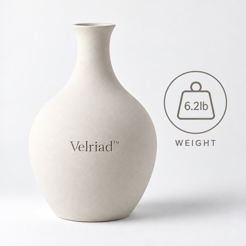 Velriad™ Serene Sandstone Round Vase - view 3