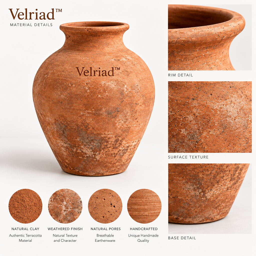 Velriad™ Terracotta Heritage Floor Vase - view 4